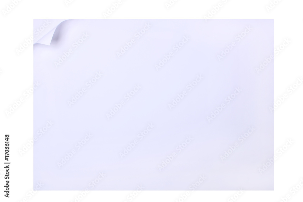 paper page with curl paper page with curl