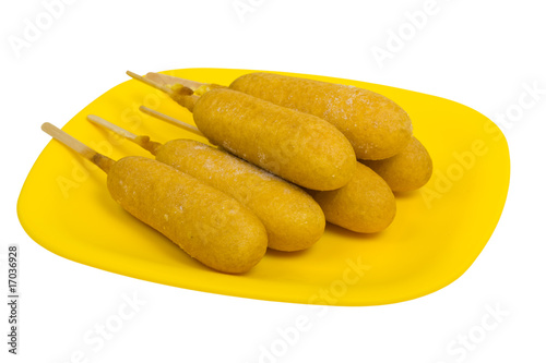 Corn Dogs on Plate