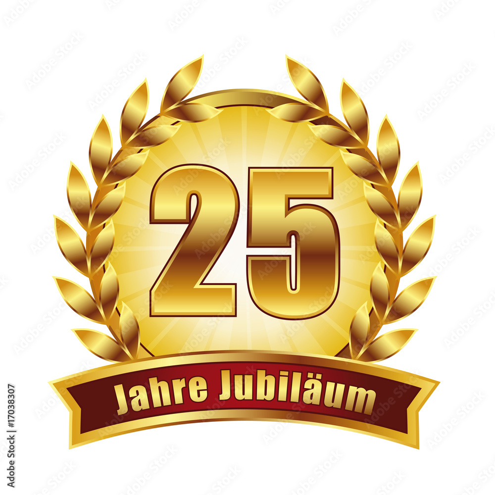 25 Jahre Jubiläum Stock Illustration Adobe Stock