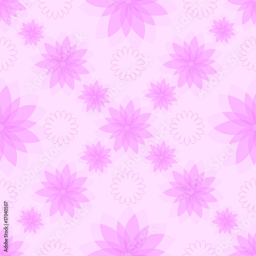 Gentle seamless pink floral pattern (vector) © Olga Drozdova