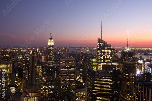 Manhattan skyline at sunset © Aidas Zubkonis