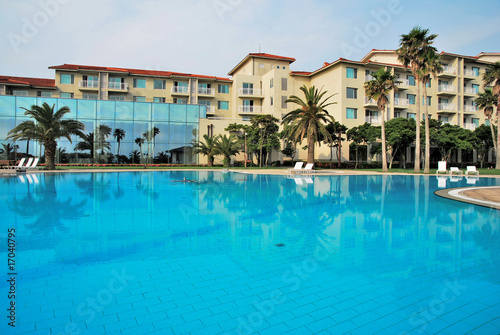 Huge swimming pool with luxurious resorts