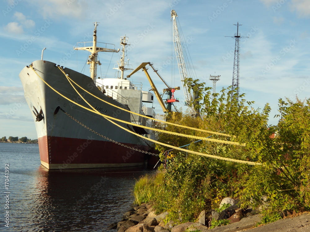 Fototapeta premium Moored ship