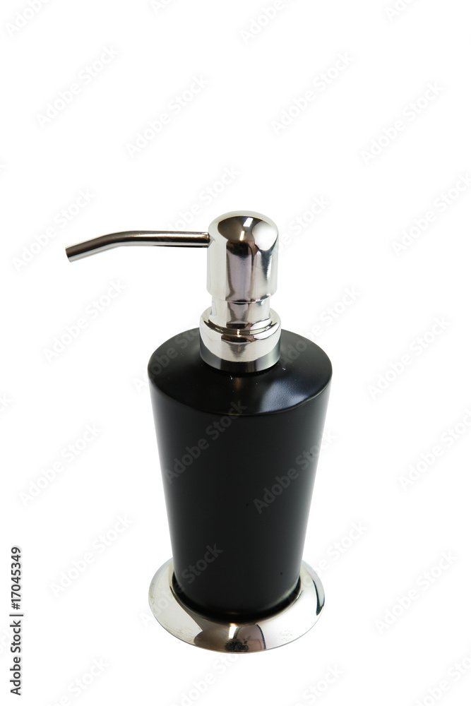 Distributeur de savon liquide sur fond blanc Distributeur de savon liquide sur fond blanc