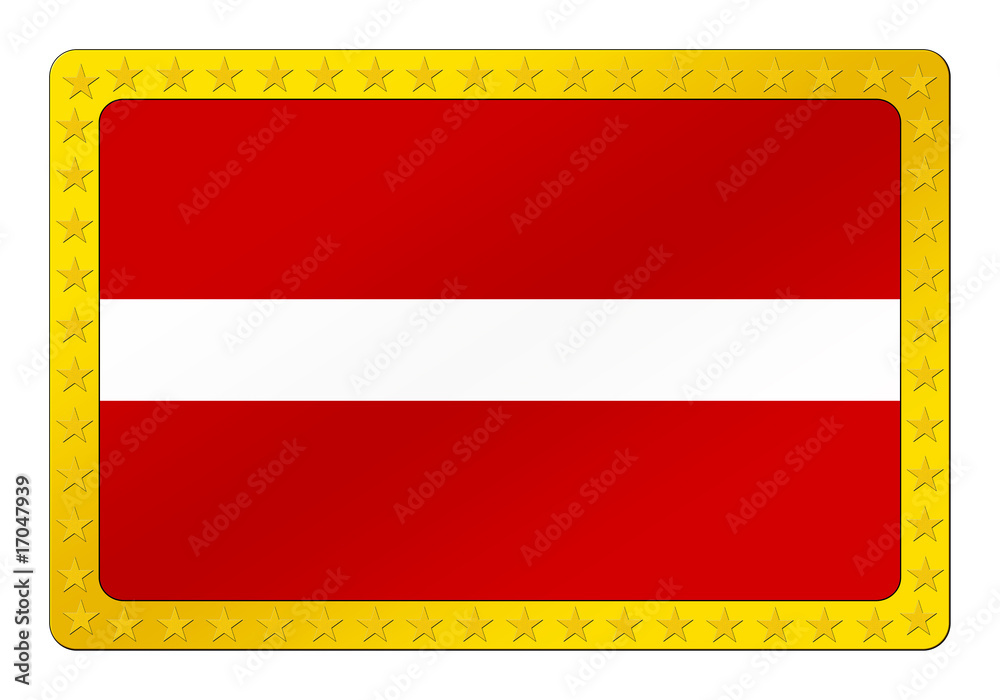 Obraz premium 3D-Button - Flagge von Lettland