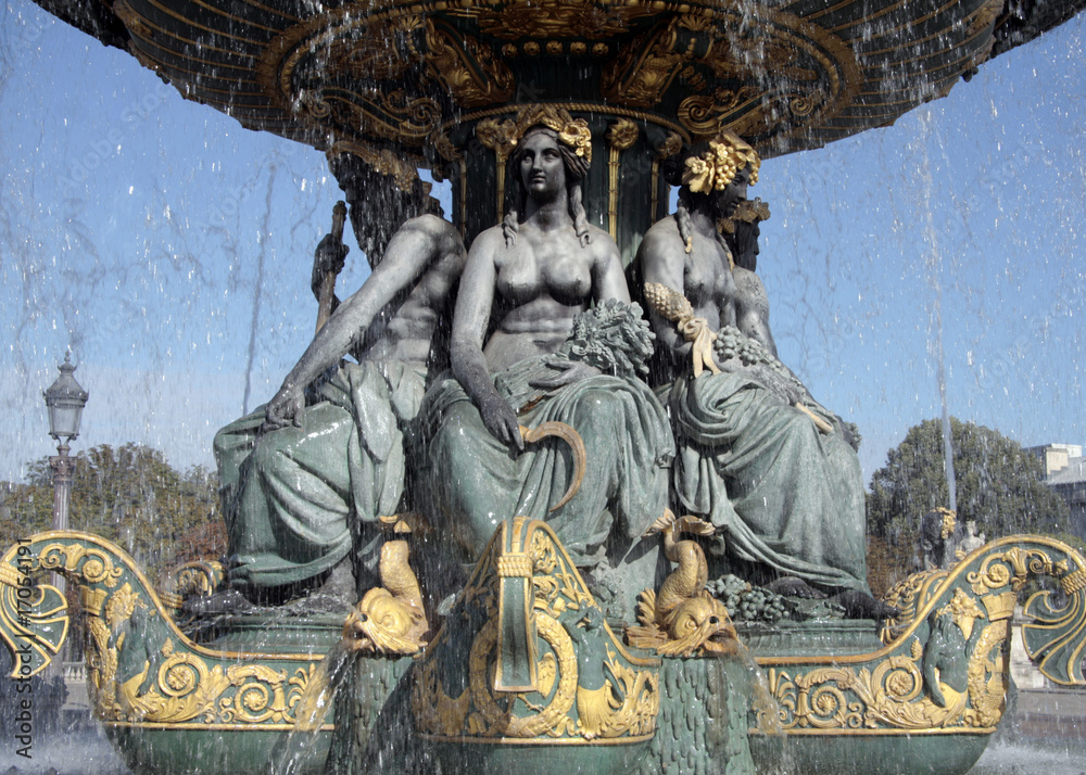 Fontaine, femmes, La Concorde, Paris