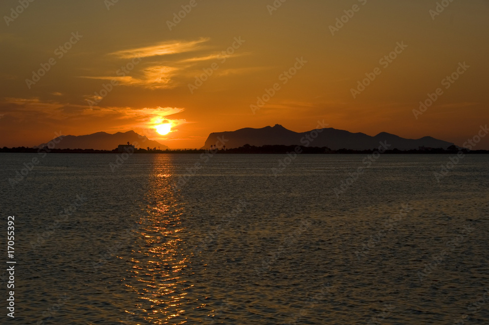 Fototapeta premium sunset in italy