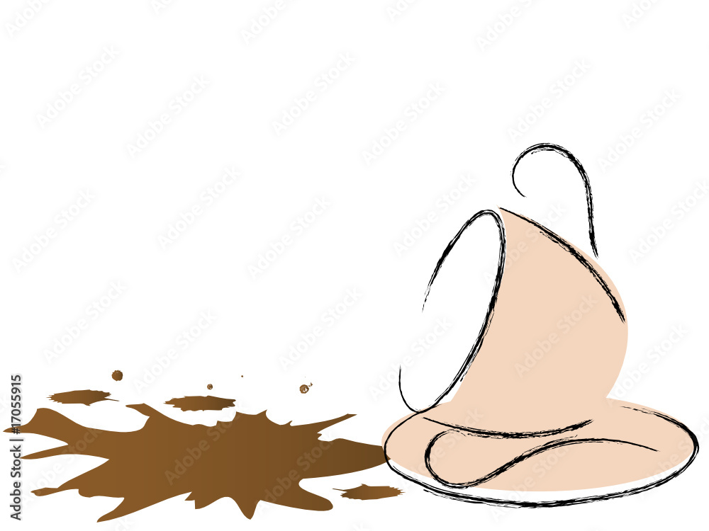 Abstract spill coffee vector illustration Stock Vector Adobe Stock
