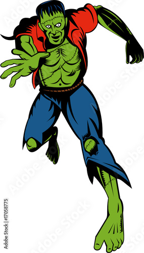 Dr Frankenstein's monster running towards you