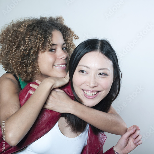 Konstfotografi jeunes filles amusement sourire