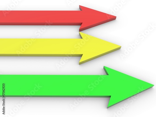 Free Download Red, yellow and green arrows on white - GFXLoad