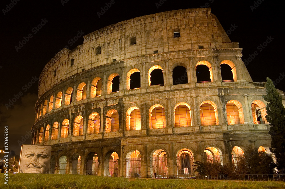 colosseum by night
