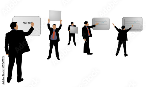 Silhouette d'homme montrant un tableau