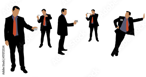 Silhouette d'homme en costume - carte de visite