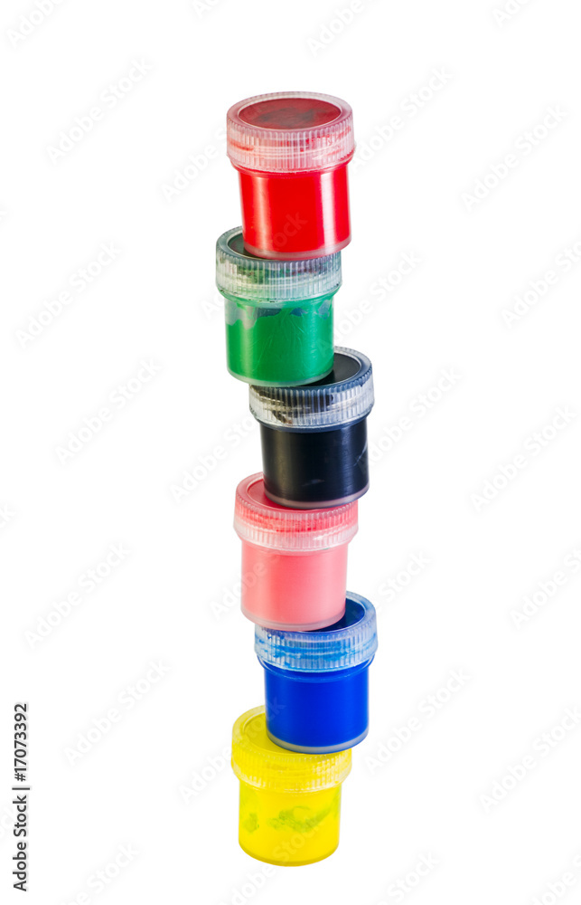 colored paint stacked colored paint stacked
