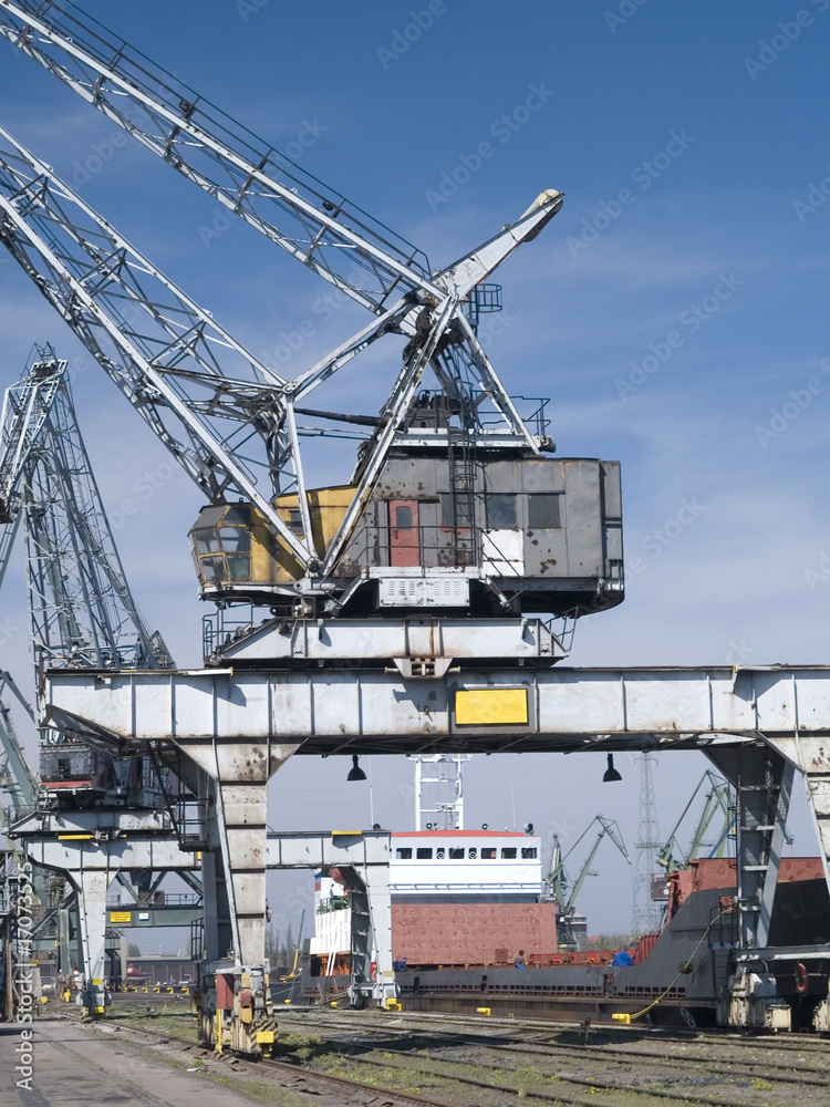A huge ship moored to wharf A huge ship moored to wharf
