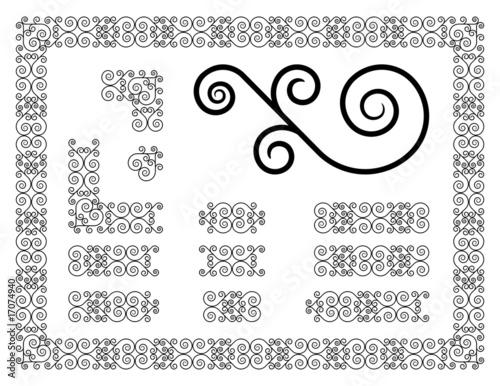 decorative border with particular parts from this frame