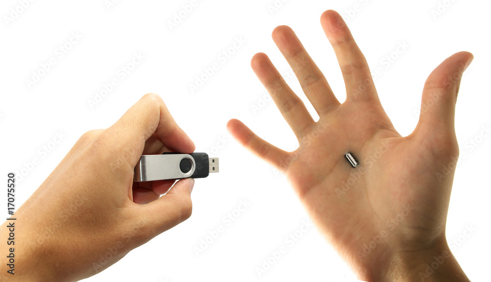 USB in hand USB in hand