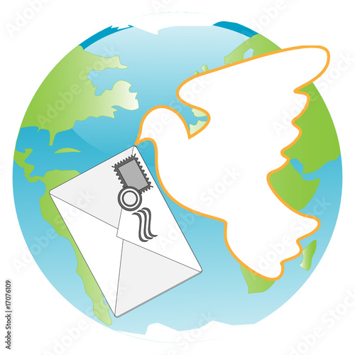 dove with letter