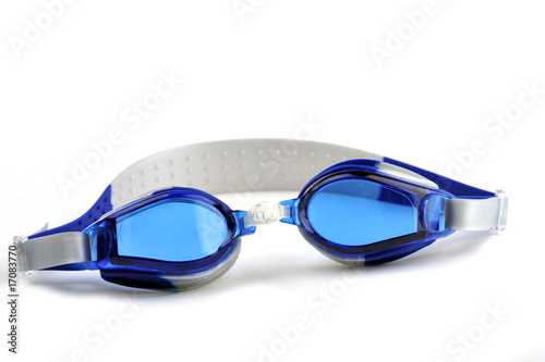 blue swim goggles