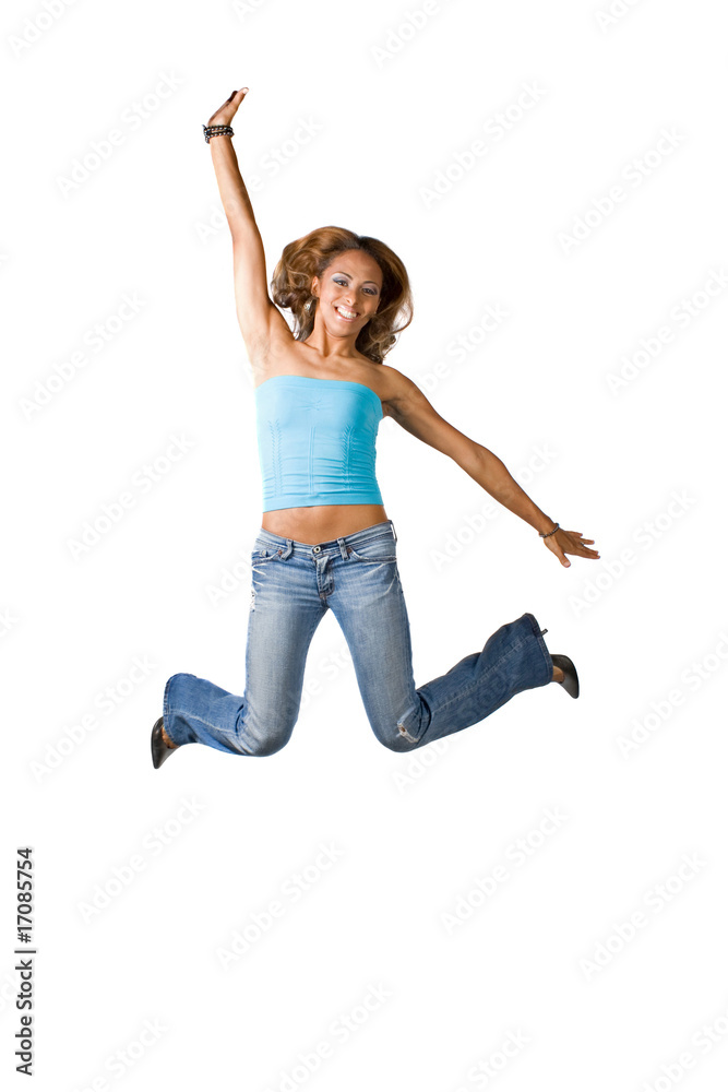 Fun Woman Jumping