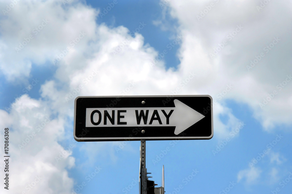 Obraz premium Arrow points one way