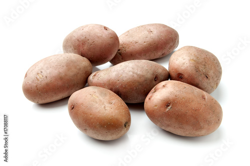 Red Potatoes Isolated on White