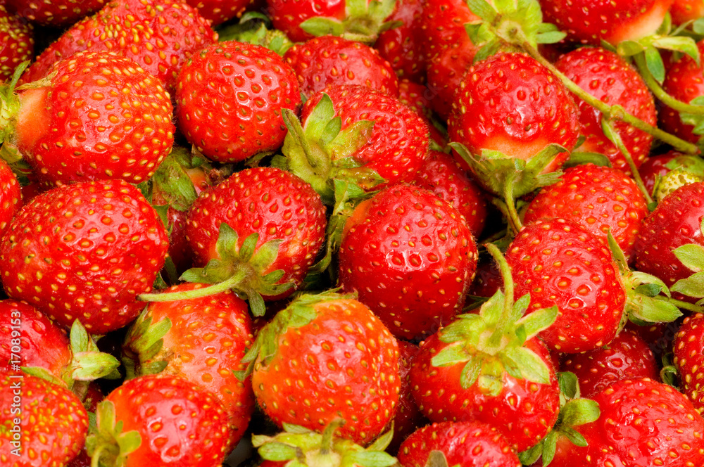 Lots of strawberries arranged as the background Lots of strawberries arranged as the background