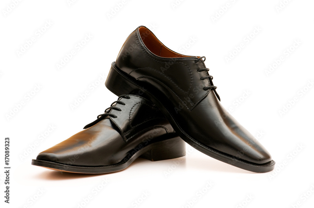 Black shoes isolated on the white background Black shoes isolated on the white background