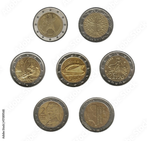 flower of euro coins