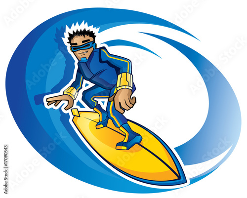 Surfer blue