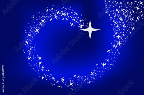 Blue background with stars