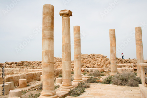 Säulen in den Ruinen der antiken Stadt Gerasa, Jordanien
