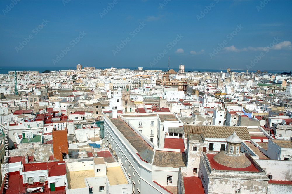 Panoramica del casco antigua de Cádiz