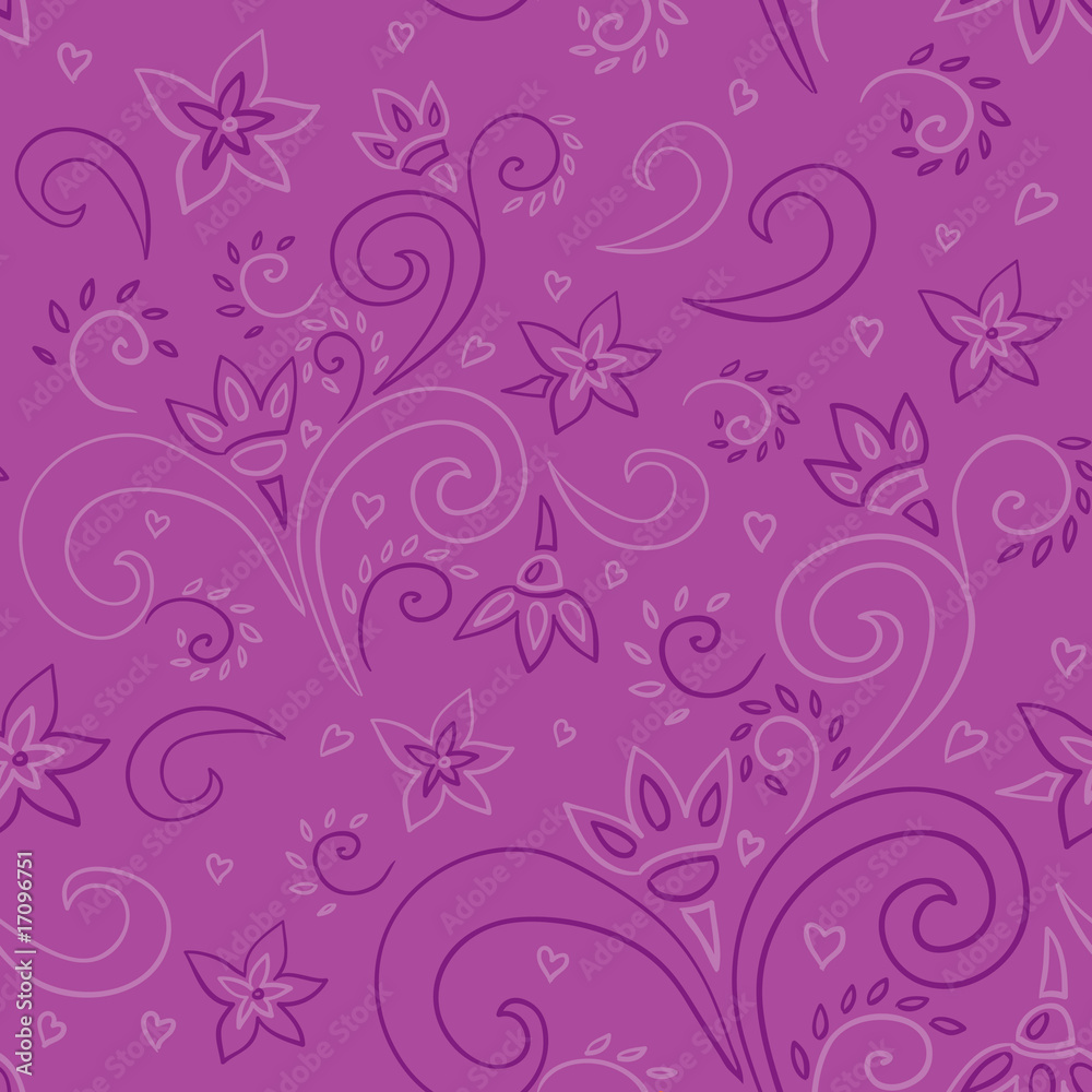 violet seamless flower pattern