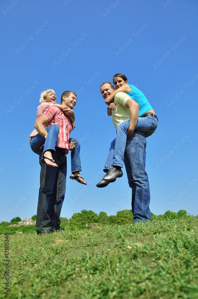 Group of four friends