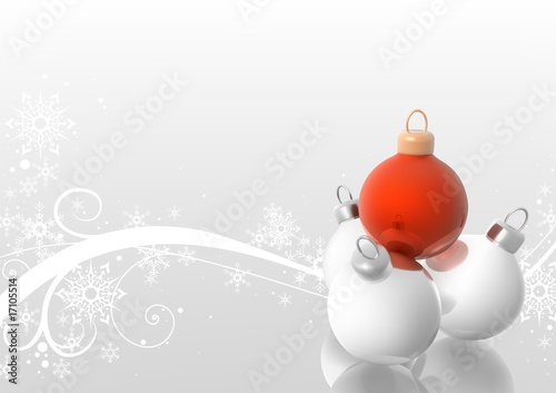 Christmas Balls with winter...