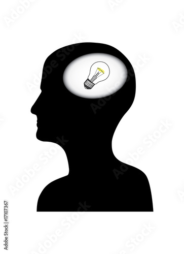 Got an idea - head silhuette with light bulb inside