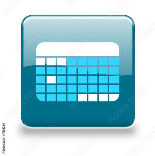 Button Calendar taubenblau