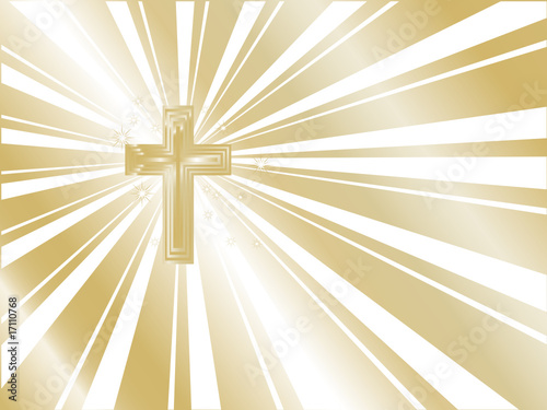 Golden cross and the sunburst