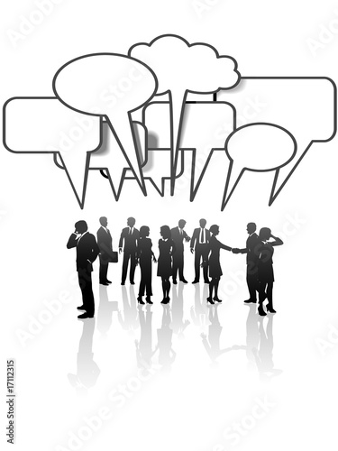 Communication Network Media Business People Team Talk