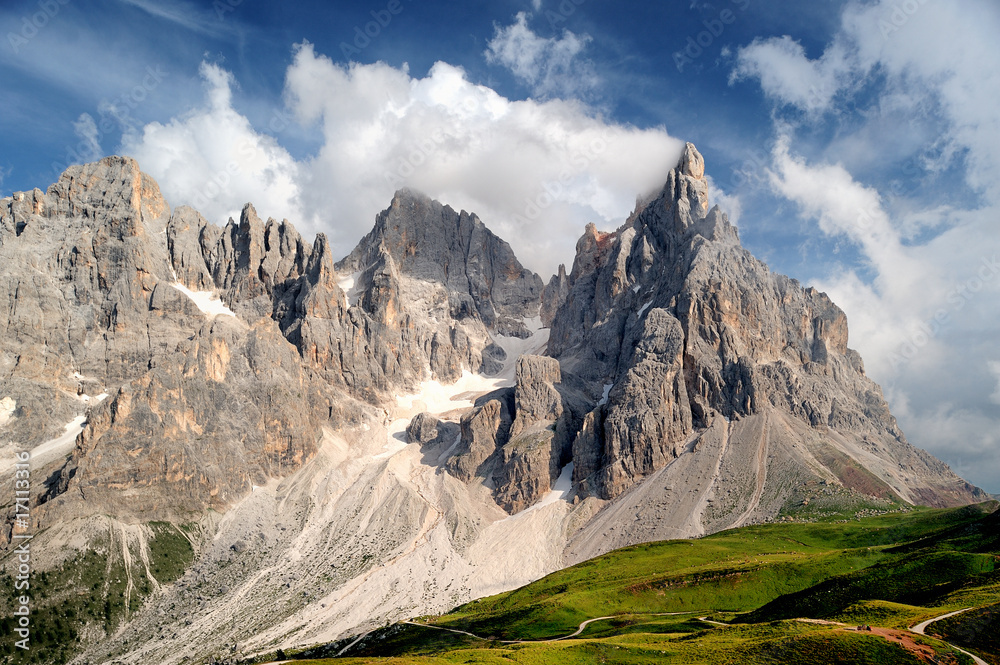Montagna, Dolomiti, Alpi, Italia, Trentino, Cimon della Pala