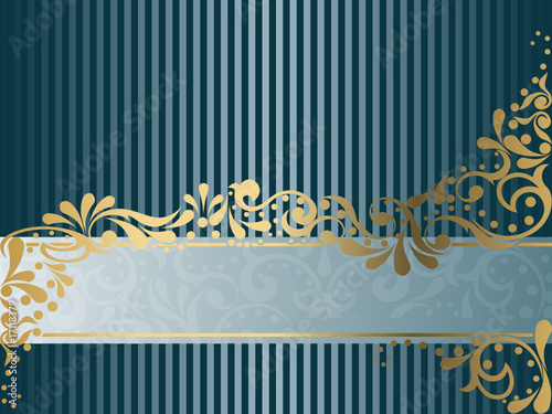 Vintage Victorian banner, horizontal