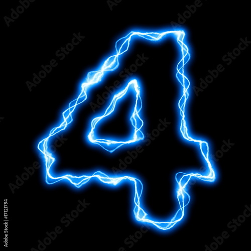 electric lightning letter or font © gunnar3000