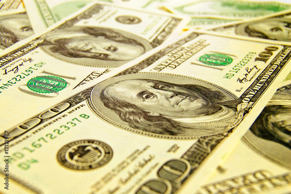 Fototapeta premium close-up money dollars background