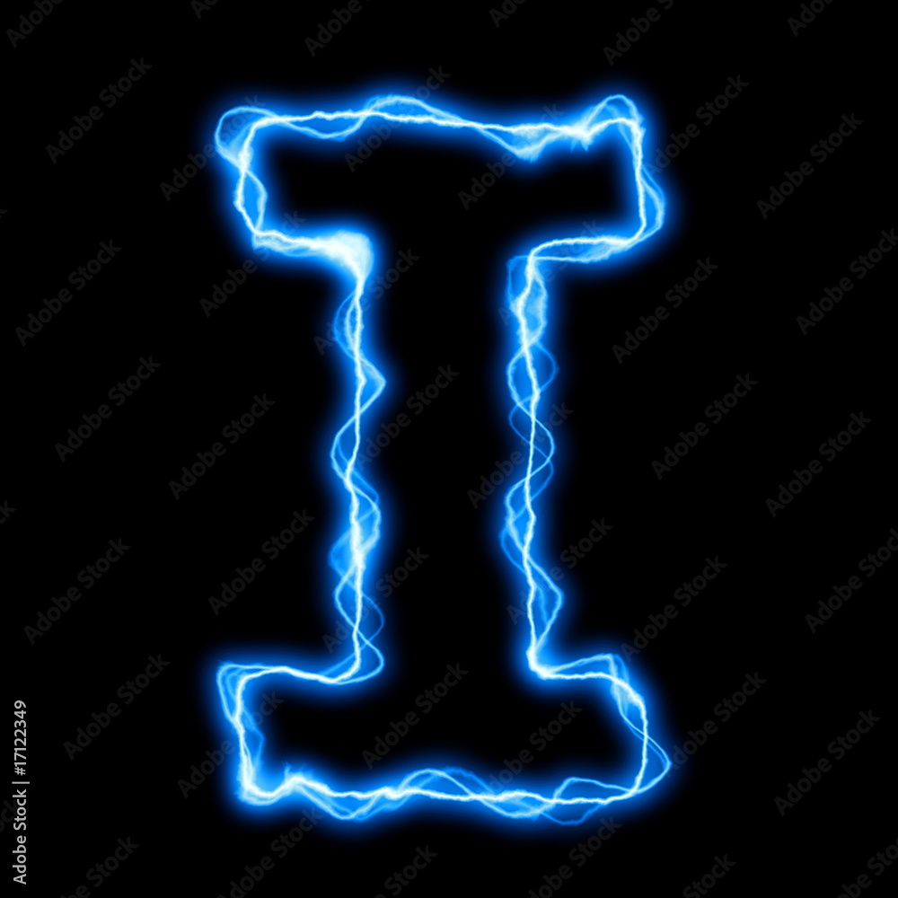 electric lightning letter or font electric lightning letter or font