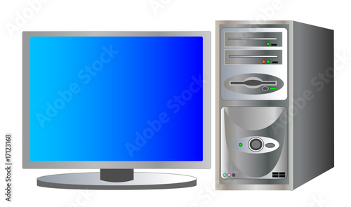 illustration eines desktop computers