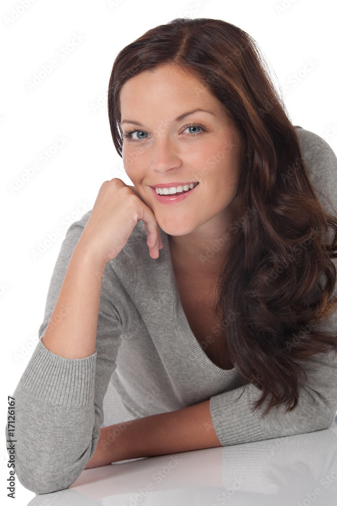 Portrait of happy smiling young woman Portrait of happy smiling young woman