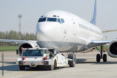 Fotografie aircraft pushing back