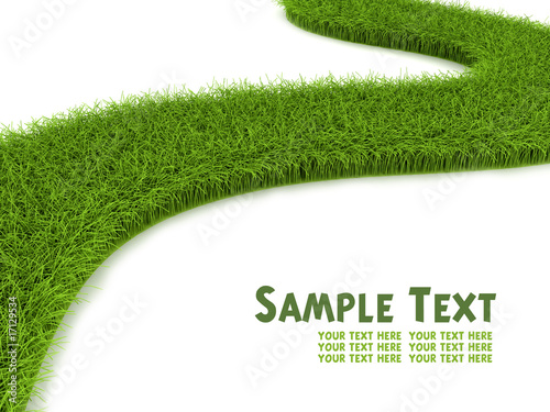 grassy road isolated